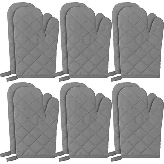 Heat Resistant Oven Mitts (6 Pairs) for Cooking and Baking