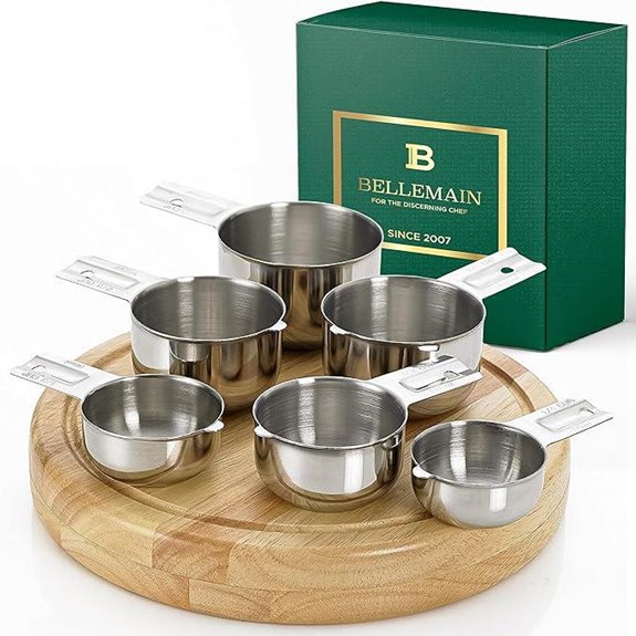 Bellemain 6-Piece Stainless Steel Measuring Cups Set