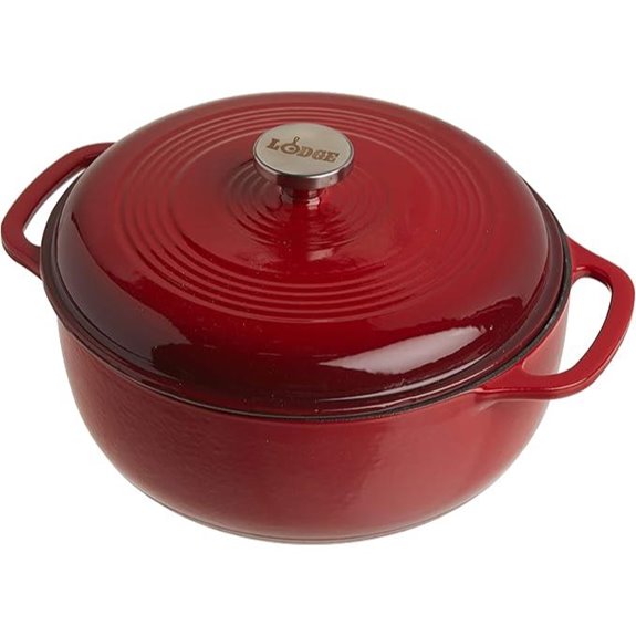 Lodge 6 Quart Enameled Cast Iron Dutch Oven