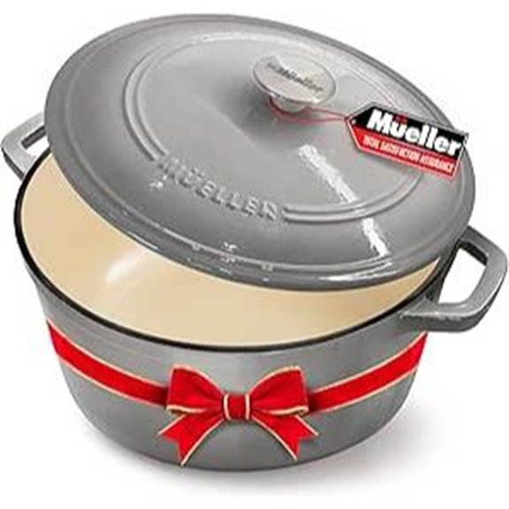Mueller 6 Quart Enameled Cast Iron Dutch Oven