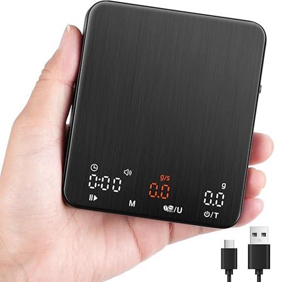 Mini Espresso Coffee Scale with Timer and Flow