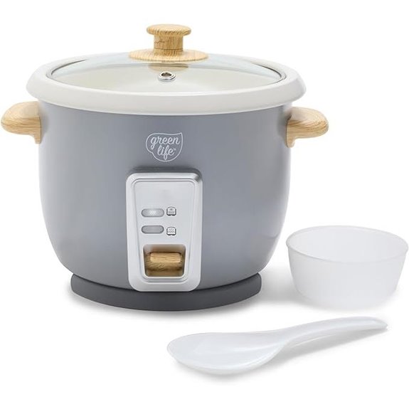 GreenLife 3-Cup Rice Cooker with Nonstick Pot