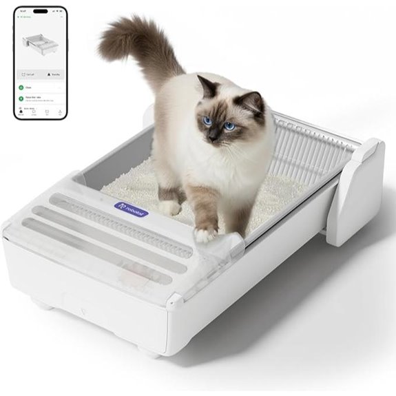 Self-Cleaning Large Cat Litter Box with App Control