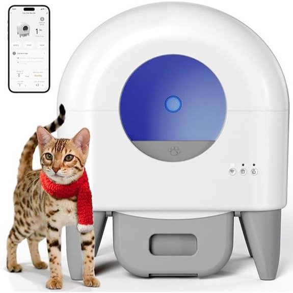 Automatic Cat Litter Box with App Control and Safety Sensors