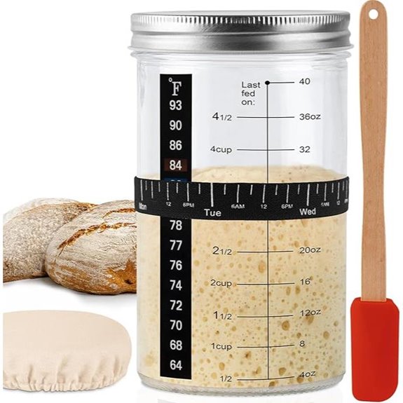 Sourdough Starter Kit with Thermometers and Covers