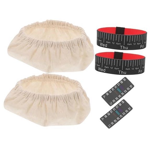 Sourdough Starter Jar Kit with Thermometers and Covers