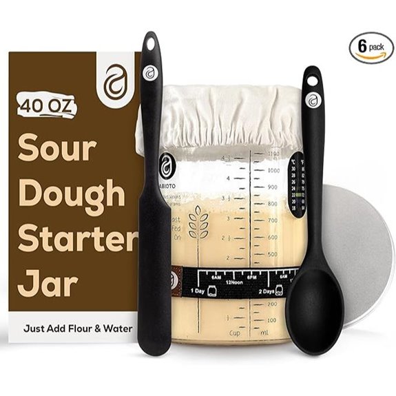 Sourdough Starter Kit with Glass Jar and Accessories