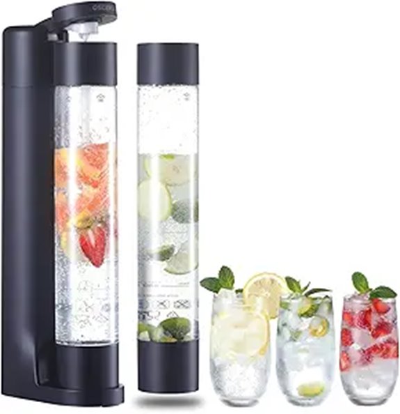 Sparkling Water Maker with 2 BPA-Free Bottles