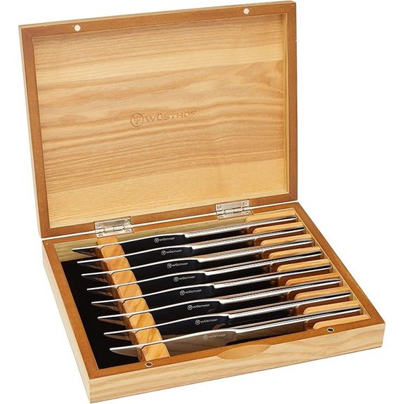 WÜSTHOF 8-Piece Stainless Mignon Steak Knife Set Silver