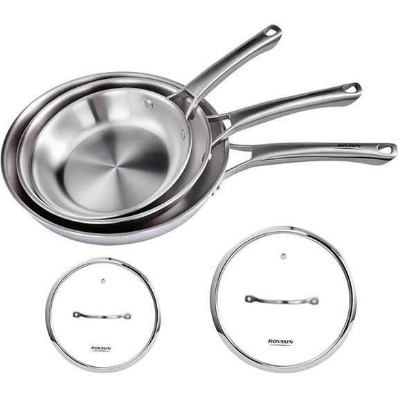 ROVSUN Stainless Steel Cookware Set with Lids