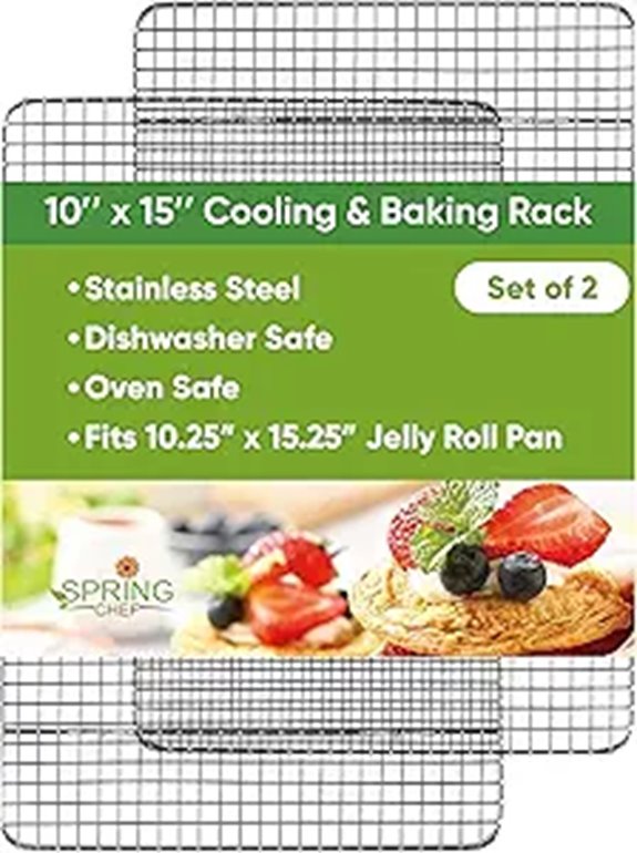Spring Chef Stainless Steel Cooling Racks (Set of 2)