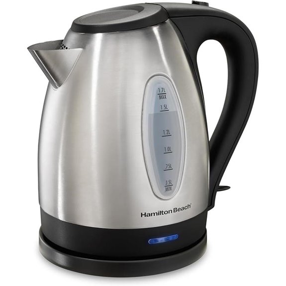 Hamilton Beach Electric Tea Kettle 1.7L Cordless Stainless