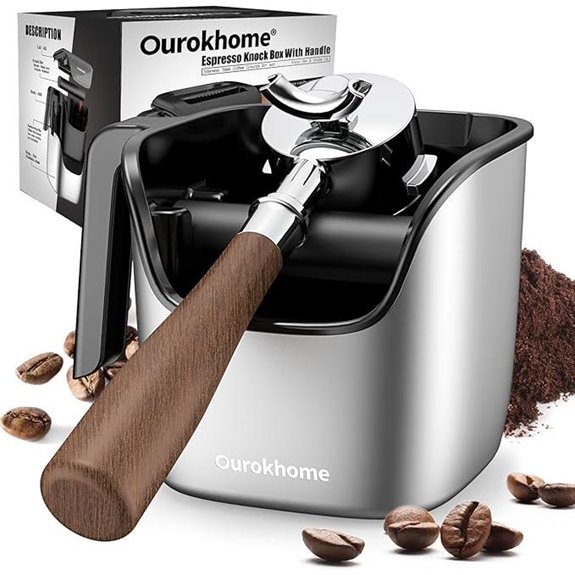 Ourokhome Stainless Steel Knock Box for Espresso Coffee