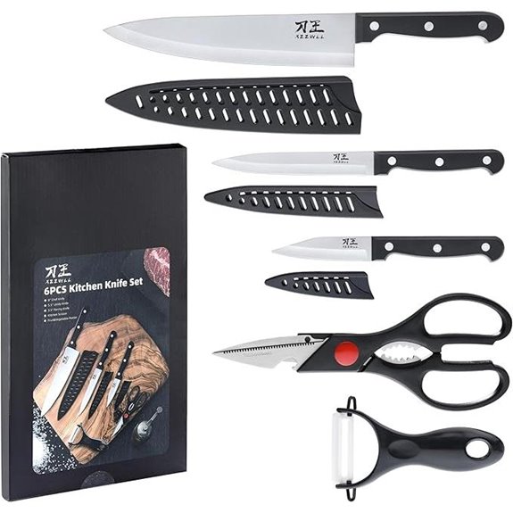 5-Piece Stainless Steel Kitchen Knife Set with Scissors