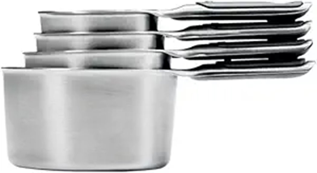 OXO Good Grips 4 Piece Stainless Steel Measuring Cups with Magnetic Snaps