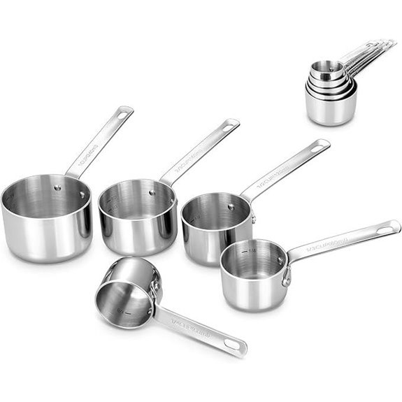 KEAWELL 5-Piece Stainless Steel Measuring Cups Set