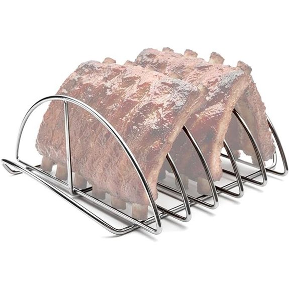 Stainless Steel Rib Rack for Grill and Smoker