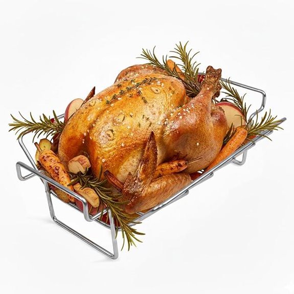 KAMaster Stainless Steel Turkey & Rib Roasting Rack