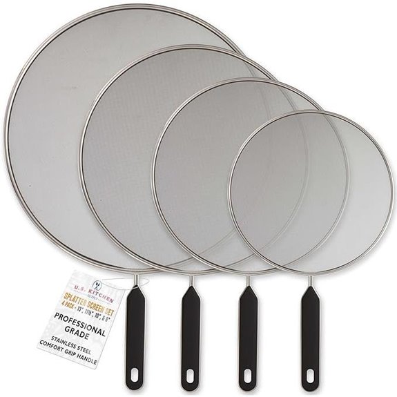 U.S. Kitchen Supply Stainless Steel Splatter Guard Set