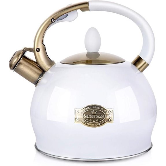 SUSTEAS Stainless Steel Whistling Tea Kettle with Handle