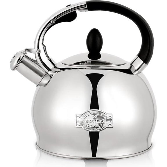 SUSTEAS Stainless Steel Whistling Tea Kettle with Mitt