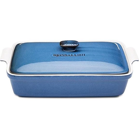 Stoneware Casserole Dish Set with Lid 4.23 Qt