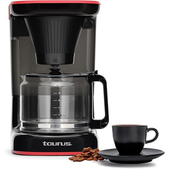 Taurus Velvet 12-Cup Coffee Maker with Glass Carafe