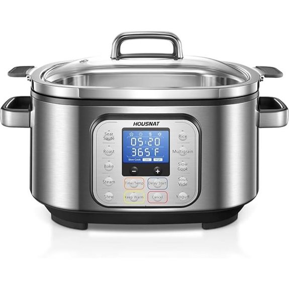 HOUSNAT 10-in-1 Programmable Slow Cooker