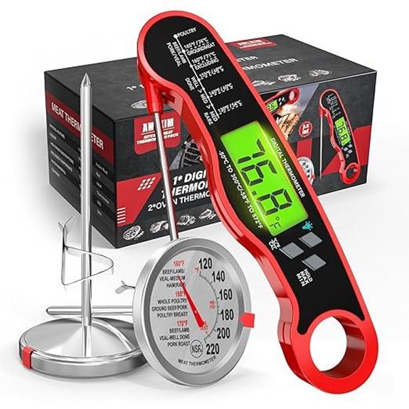 AWLKIM 3-Pack Digital & Dial Meat Thermometers