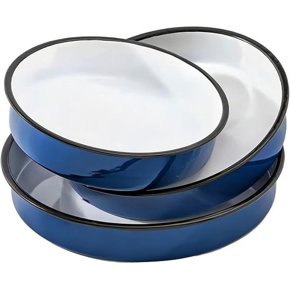 3-Pack Enamel Baking Pans Set for Oven and Dishwasher