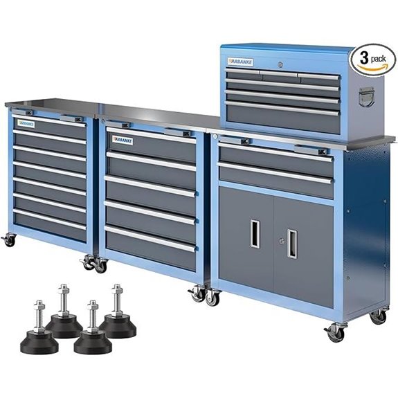 LARBANKE 3-Piece Rolling Tool Chest Set