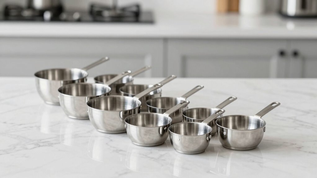 top stainless steel measuring cups