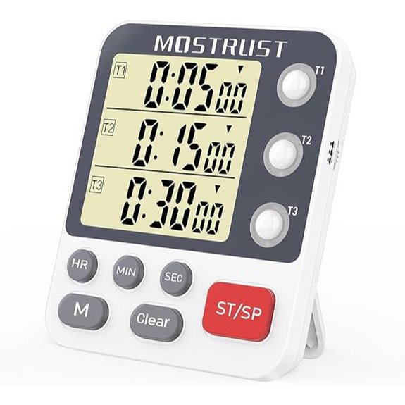Digital Dual Kitchen Timer with 3 Channels
