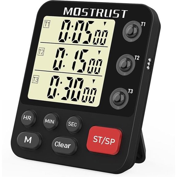 Digital Dual Kitchen Timer with 3 Channels