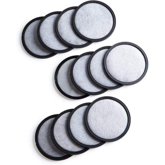 12-Pack Activated Charcoal Water Filter Disks
