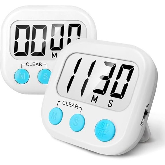 2 Pack Digital Kitchen Timers with Loud Alarm