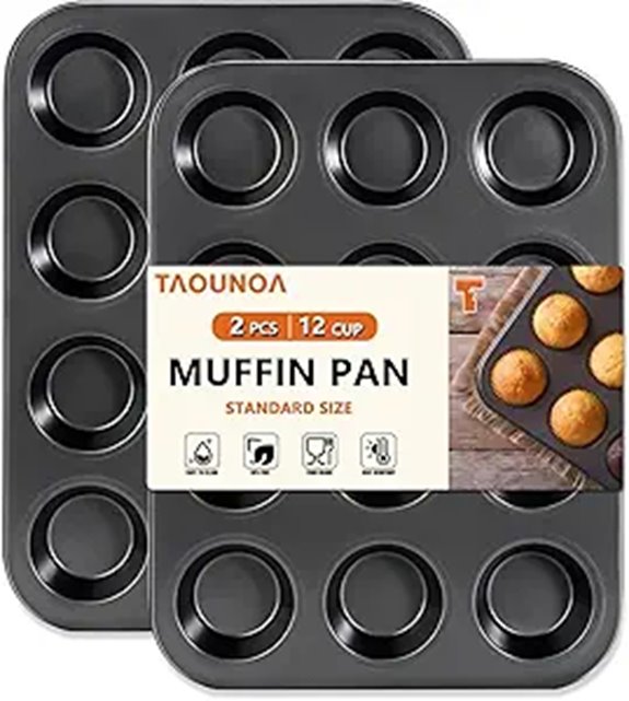 12-Well Nonstick Muffin Pan Set (2 Pack)