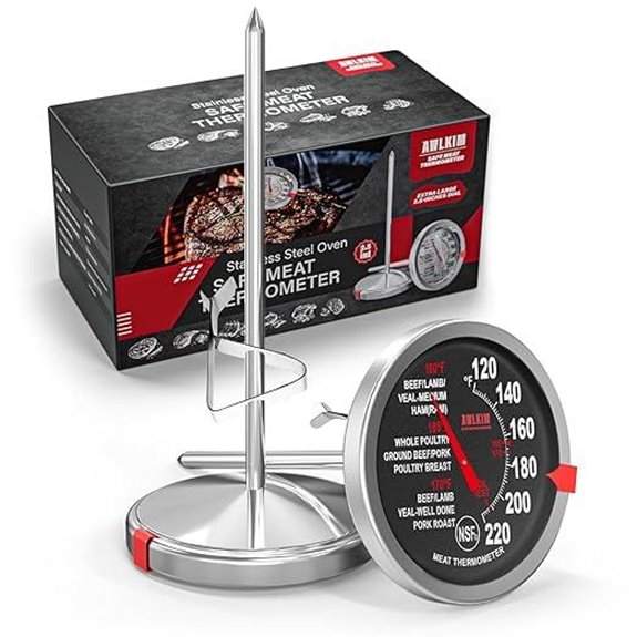 2 Pack Stainless Steel Meat Thermometers