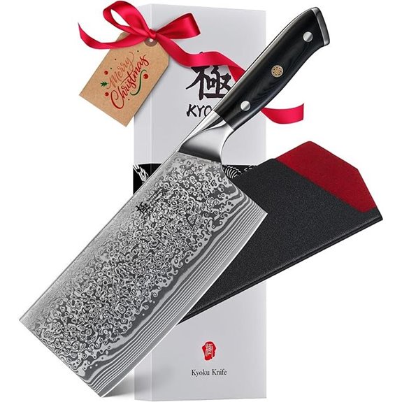KYOKU 7 Vegetable Cleaver Knife with Sheath