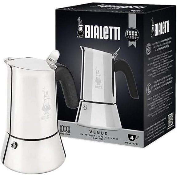 Bialetti Venus Induction Stovetop Coffee Maker 4 Cups