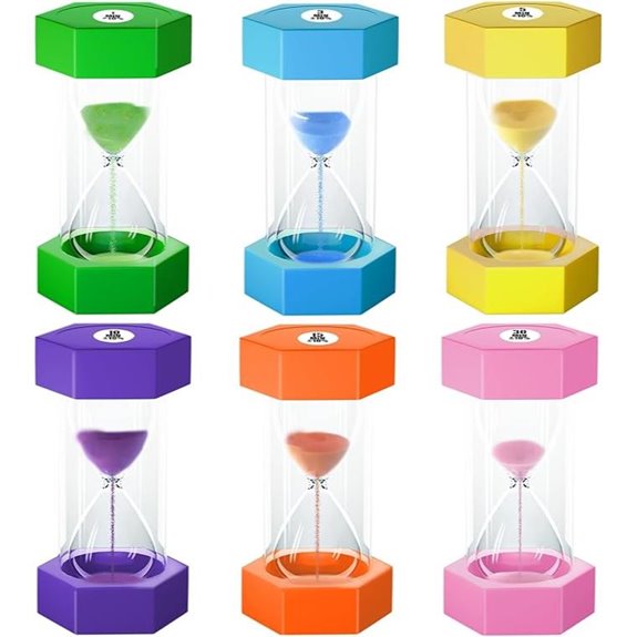 Colorful Sand Timer Set for Kids and Classroom