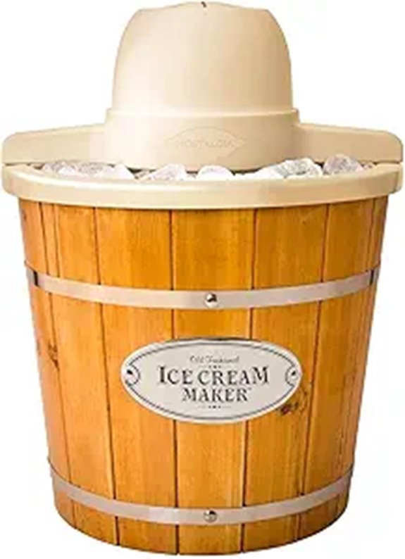 Nostalgia Electric Ice Cream Maker 4 Quart Vintage Style