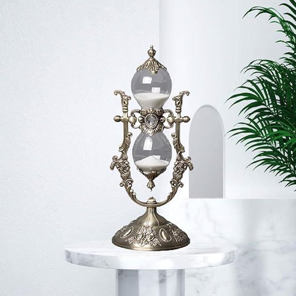 Vintage Metal 15-Minute Hourglass Timer