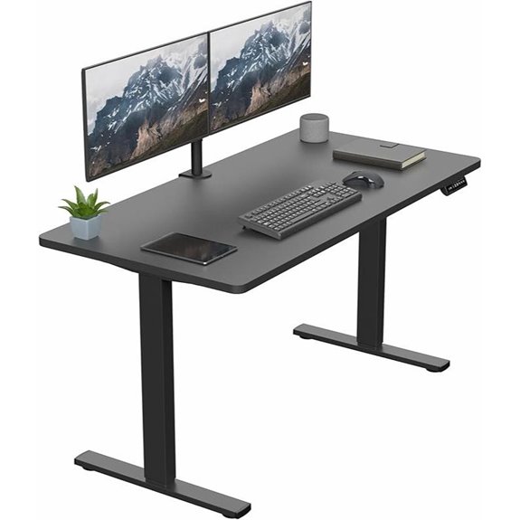 VIVO Electric Standing Desk 55x28in Adjustable Black