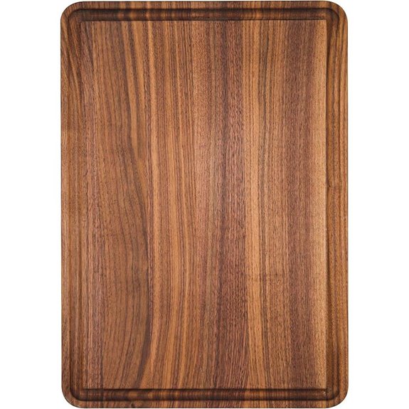 AZRHOM Walnut Wood Cutting Board with Juice Groove