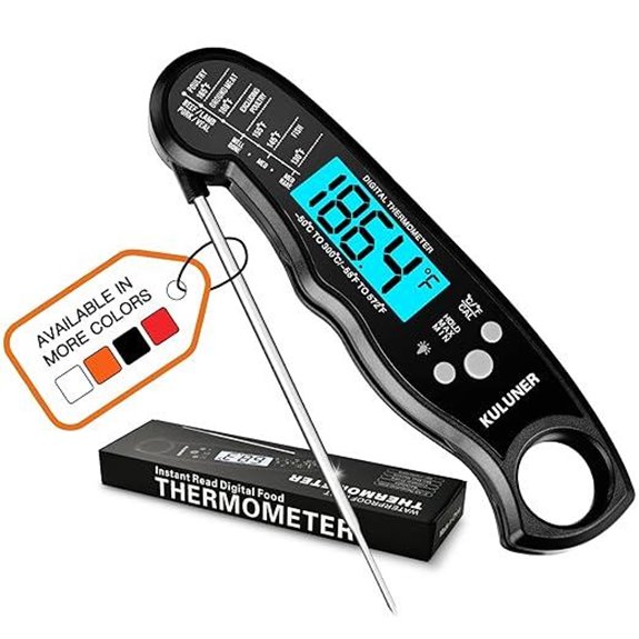 KULUNER Waterproof Digital Meat Thermometer with Folding Probe