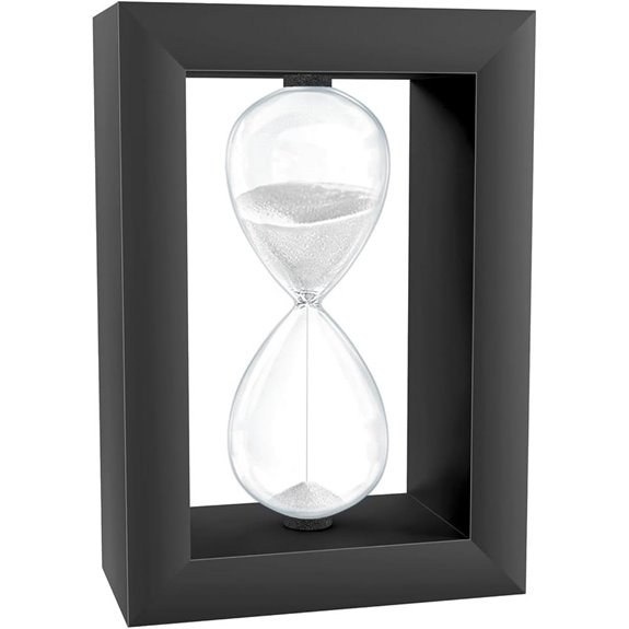 Modern White Wood 60-Minute Sand Hourglass Timer