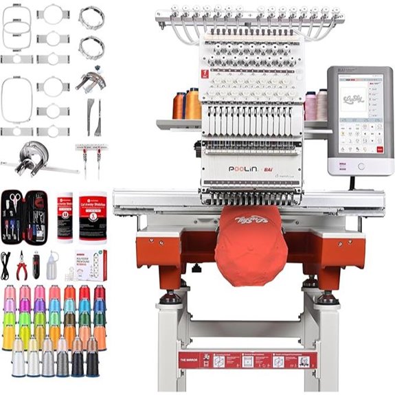Poolin EOX 15-Needle Embroidery Machine with WiFi