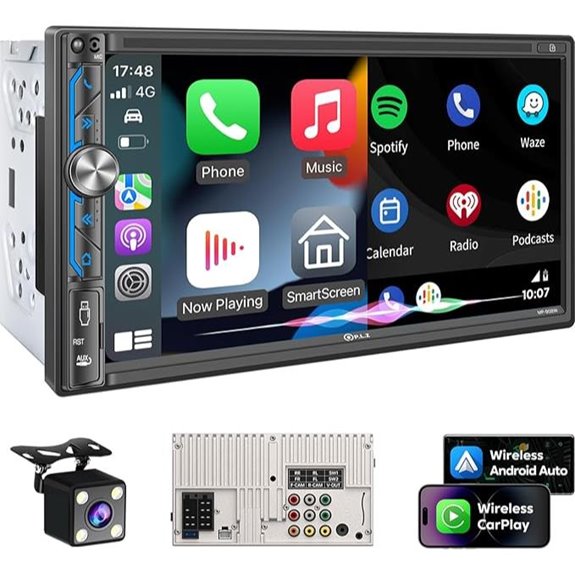 7 Wireless Double Din Car Stereo with Apple Carplay