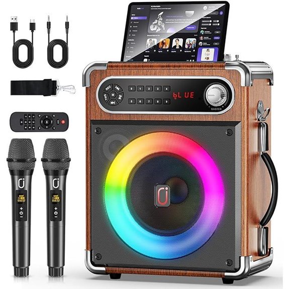 Portable Bluetooth Karaoke Speaker with Microphones